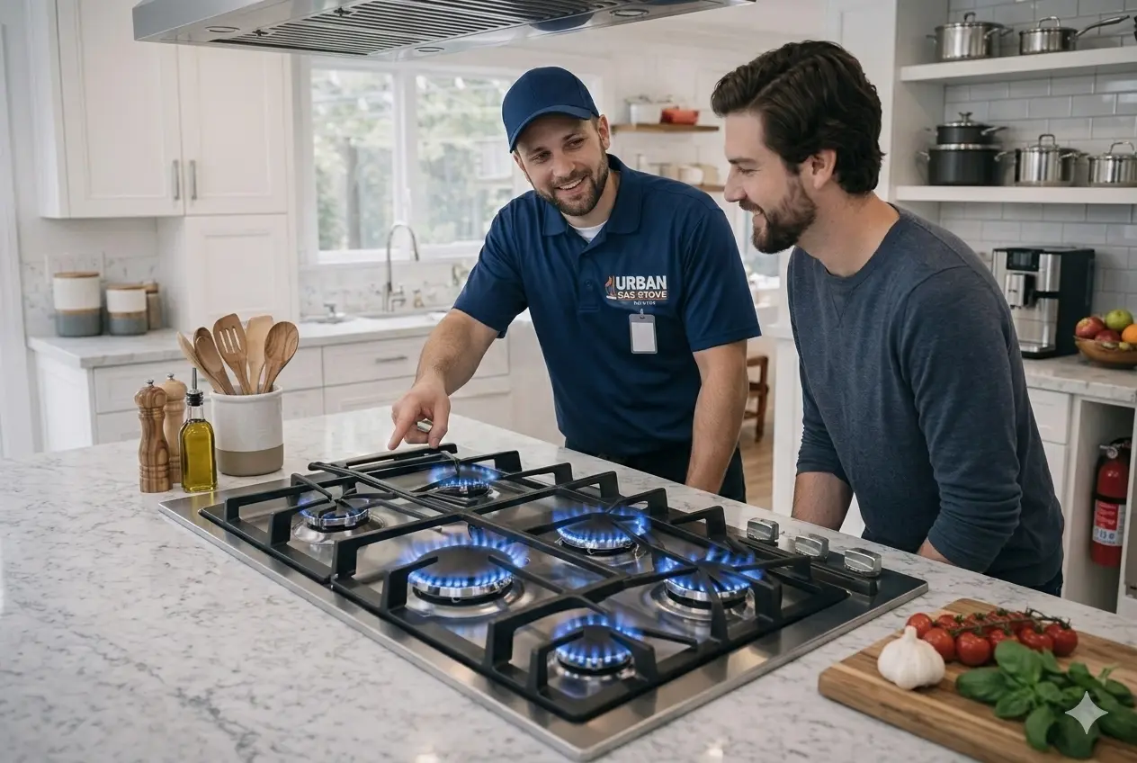 Gas stove repair technician